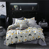 Scandinavian Design Pussilakana Keltainen Ja Harmaa Kolmiot