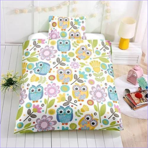 Lasten Pussilakana Pöllöt Ja Kukat