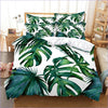 Vihreä Monstera Flower Pussilakana
