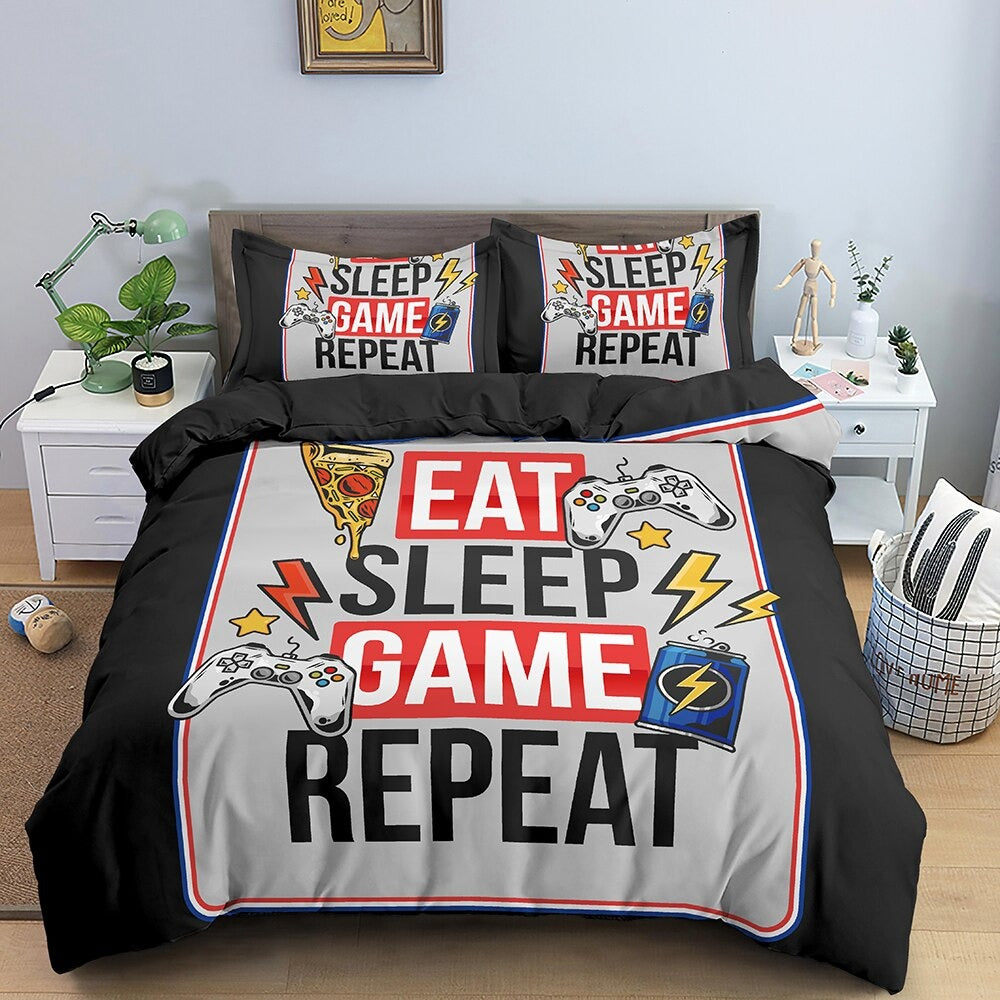 Gamer Eat Sleep Game Toista Pussilakana