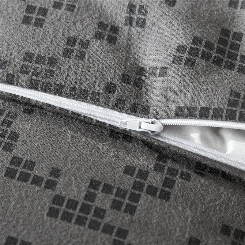 Harmaa Geometrinen Pussilakana