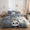 Panda Le King Harmaa Pussilakana