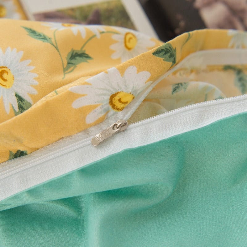 Keltainen Pussilakana Pienet Kukat