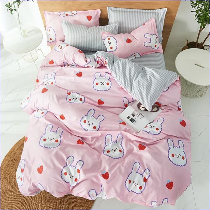 Pinkki Kawaii Rabbit Pussilakana