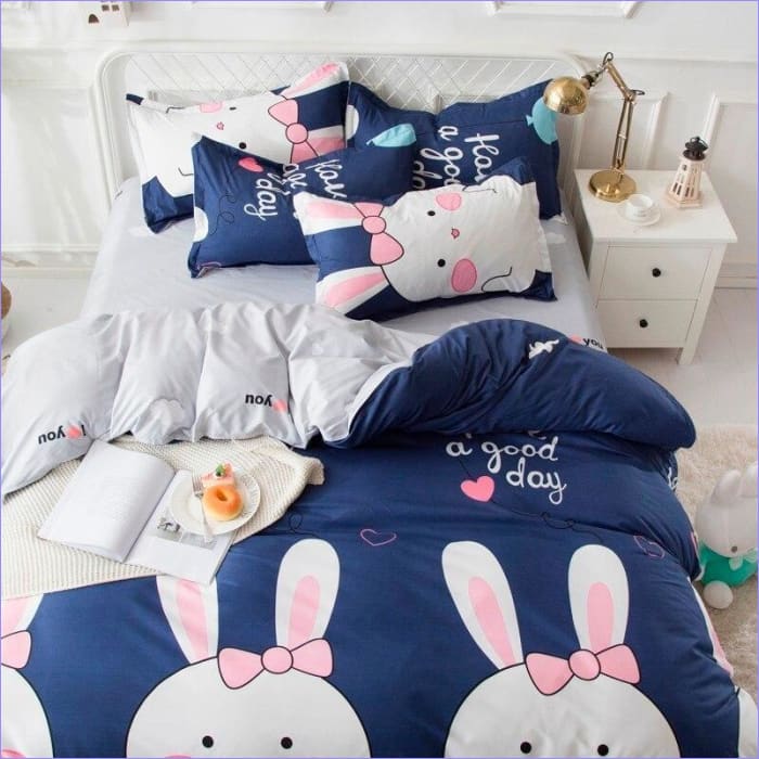 Sininen Manga Rabbit Pussilakana