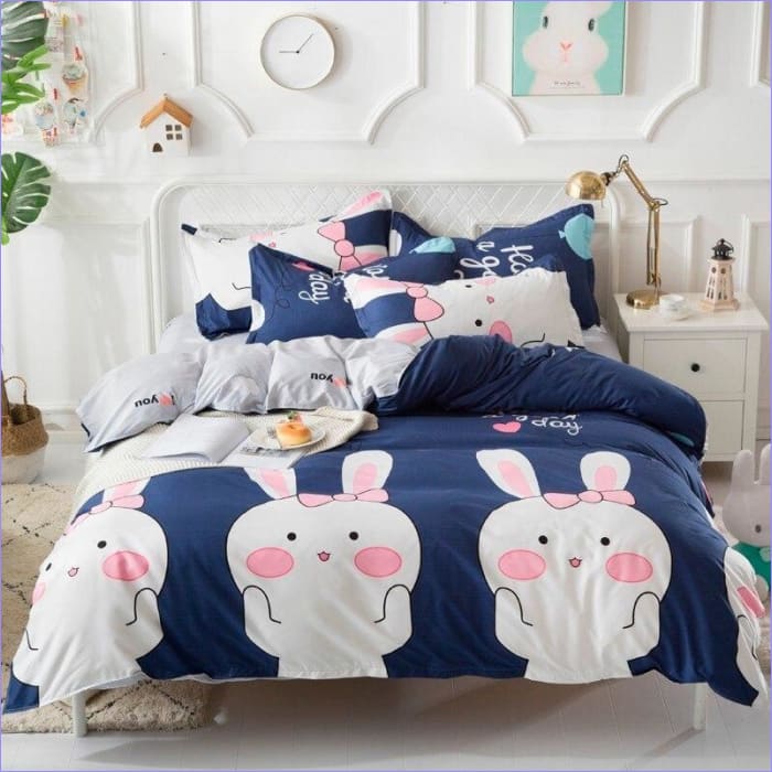 Sininen Manga Rabbit Pussilakana