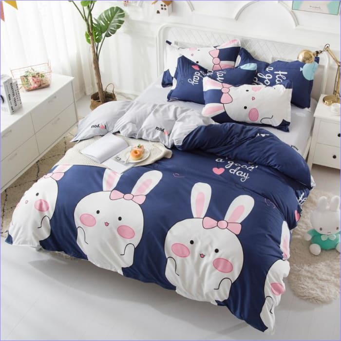 Sininen Manga Rabbit Pussilakana