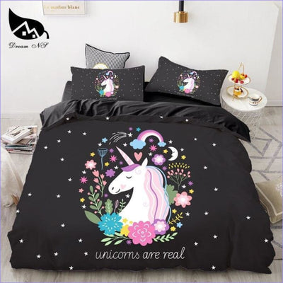 Monivärinen Unicorn Pussilakana