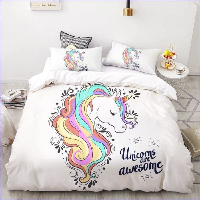 Monivärinen Unicorn Pussilakana