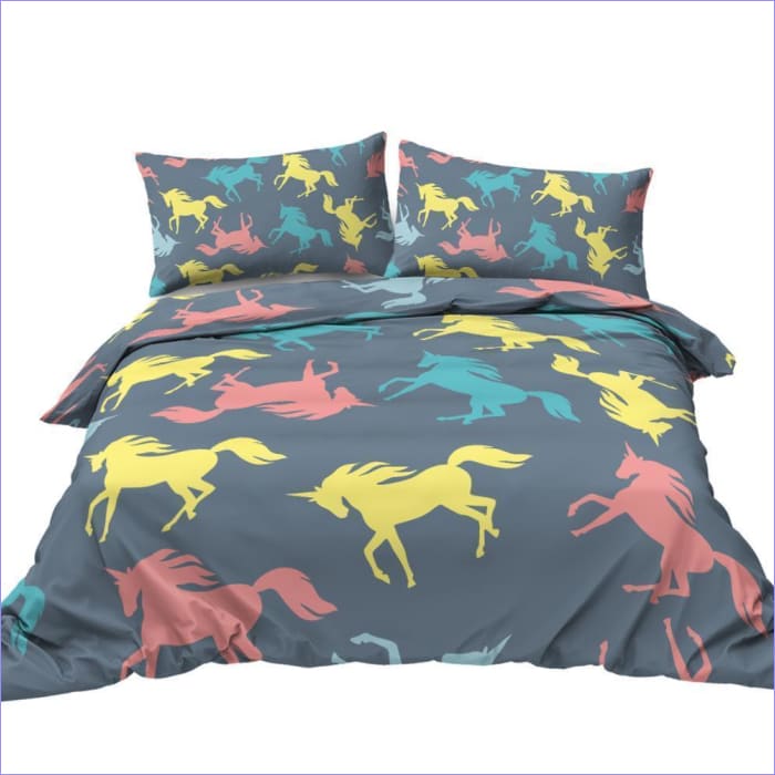 Monivärinen Unicorns Pussilakana