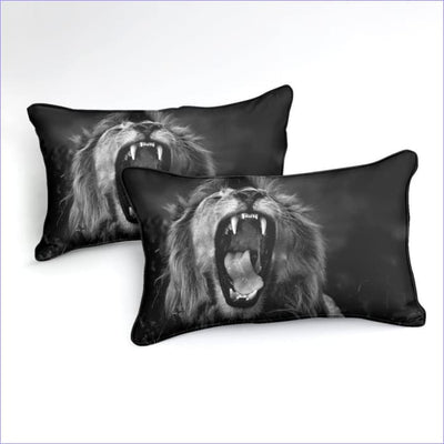 Mustavalkoinen Roaring Lion Pussilakana
