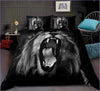Mustavalkoinen Roaring Lion Pussilakana