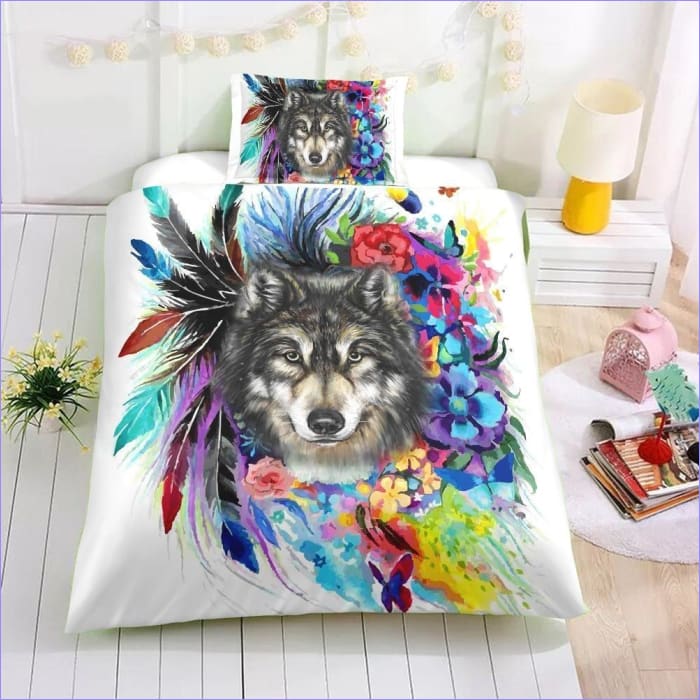 Värikäs Wolf Pussilakana