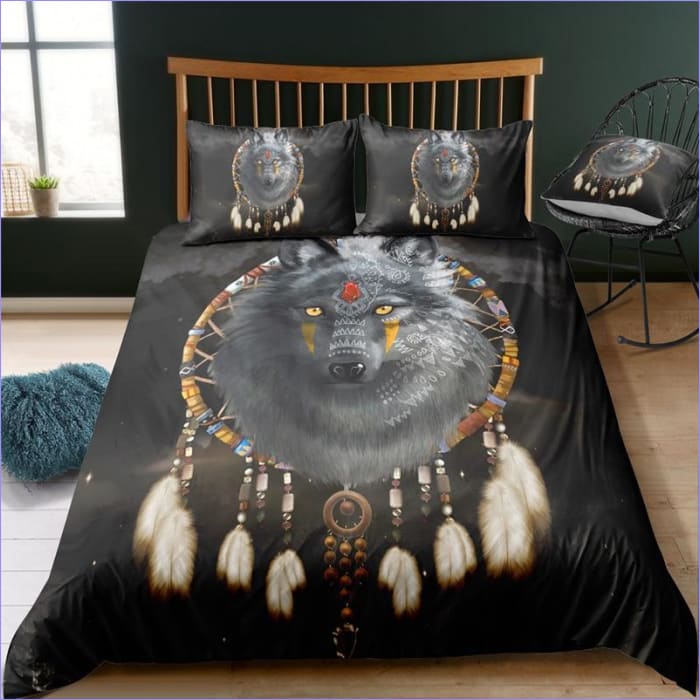 Black Wolf Dream Catcher Pussilakana