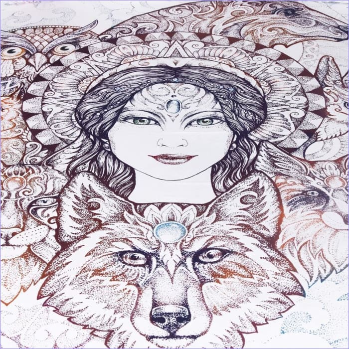 Bohemian Style Wolf Pussilakana