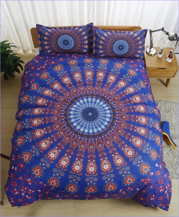 Värikäs Mandala-Pussilakana