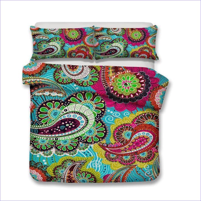 Värikäs Ja Kukkainen Mandala-Pussilakana