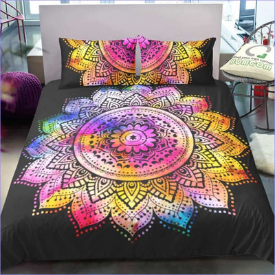 Monivärinen Mandala-Pussilakana
