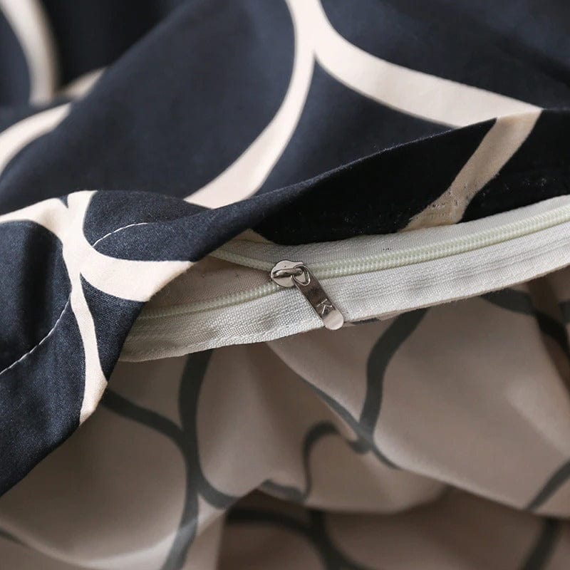 Mustavalkokuvioinen Pussilakana