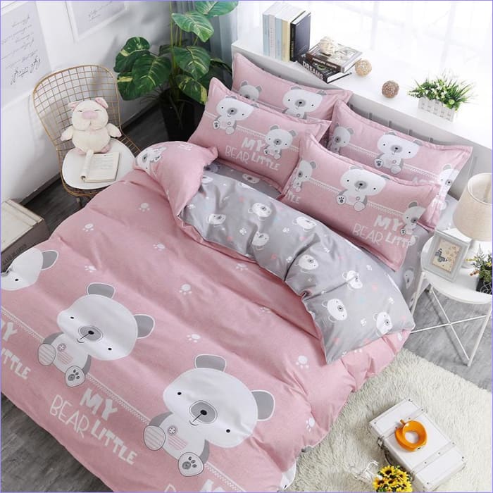 Pinkki Teddy Bear Pussilakana