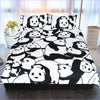 Mustavalkoinen Panda Pussilakana