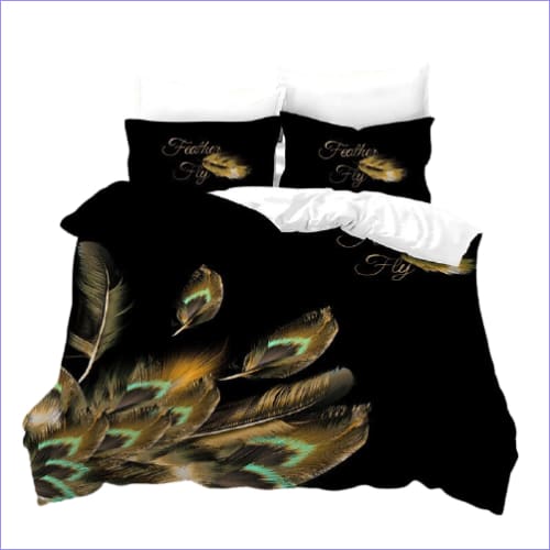 Valkoinen, Musta, Punainen Ja Sininen Peacock Feather -Pussilakana