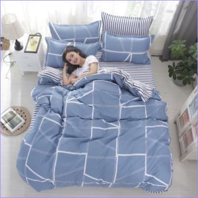 Scandinavian Blue Squares Pussilakana