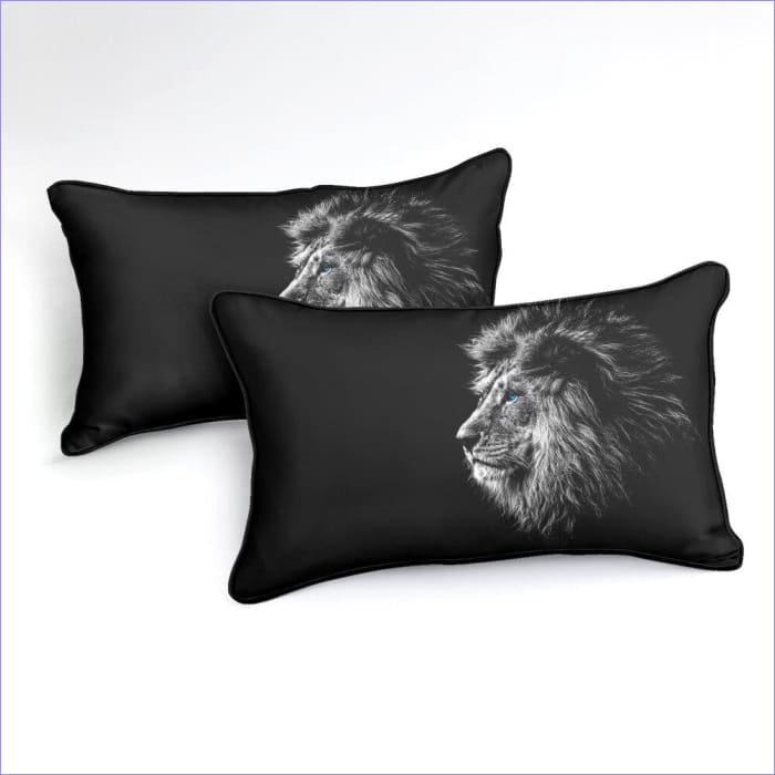 Mustavalkoinen Lion Head -Pussilakana