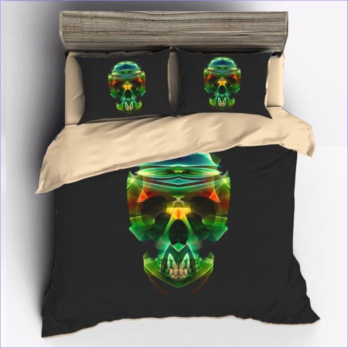 Vihreä Digital Skull Pussilakana