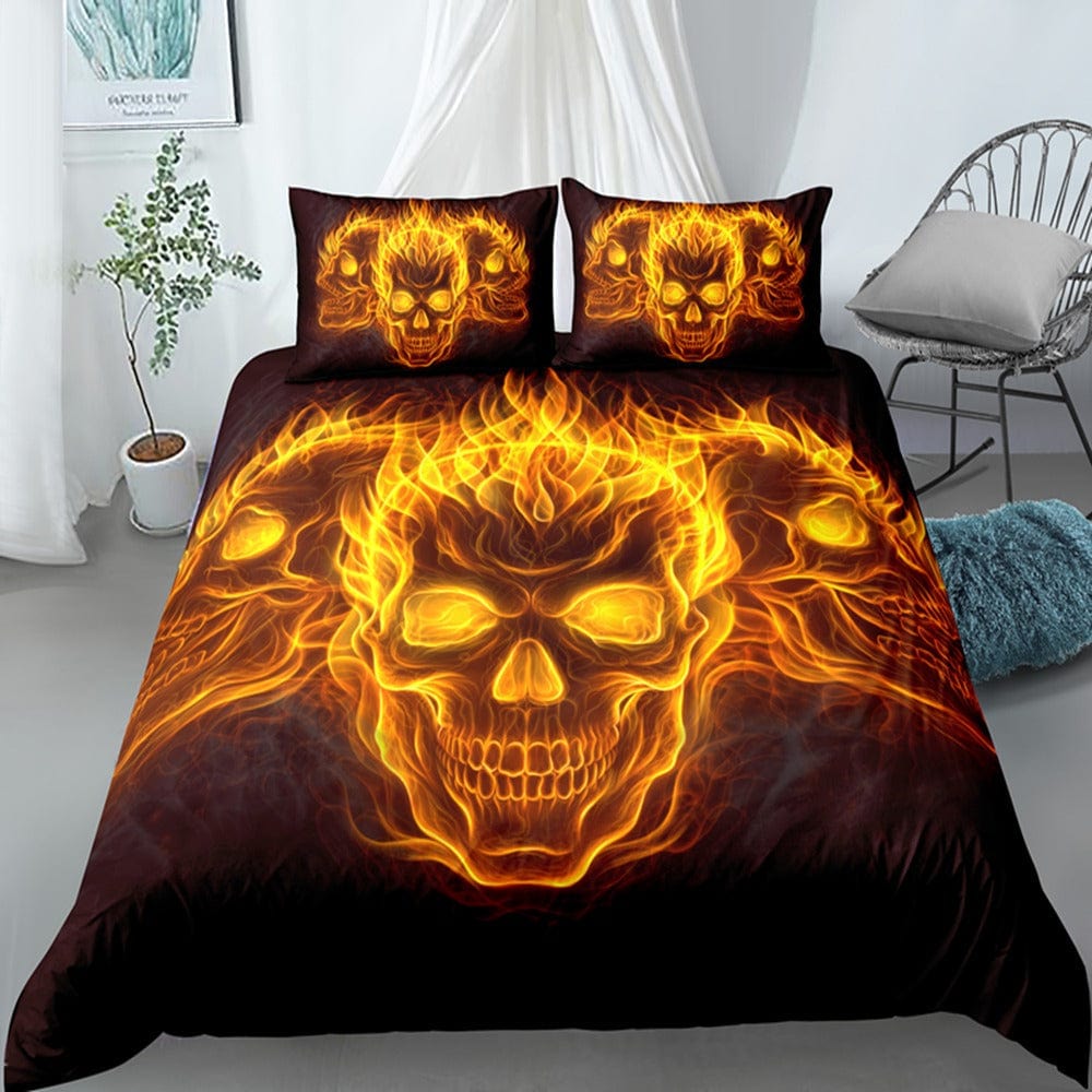 Pussilakana Skull On Fire 200x200