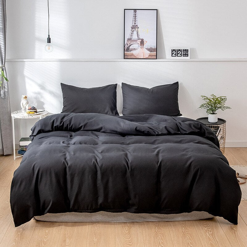 Tyylikäs Musta Polycotton Pussilakana