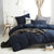 Tavallinen Pussilakana Pompoms Navy Blue