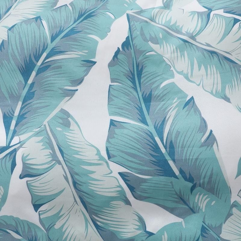 Vihreä Ja Valkoinen Tropical Flowers Pussilakana