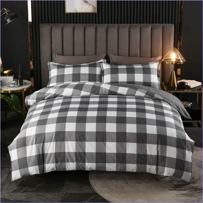 Mustavalkoinen Gingham Pussilakana