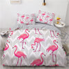 Harmaa Flamingo Pussilakanasetti