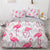 Harmaa Flamingo Pussilakanasetti