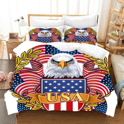 Vintage American Flag -Sänkysetti