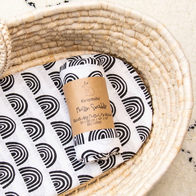 Vauvan Peitto Valkoinen Puoliympyrä Musta